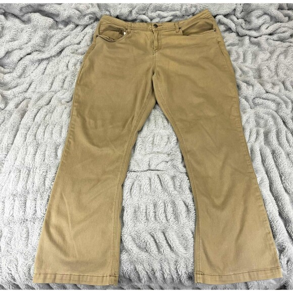 Pants - Hybrid & Company Pants Women 22 Bootcut Stretch Khaki Tan Cotton Blend Casual